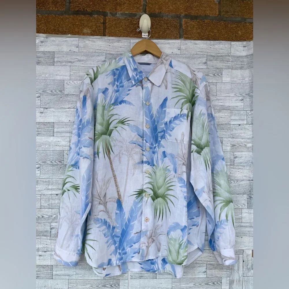 Tommy Bahama Long Sleeve Floral Casual Button-Down Shirt XL